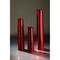 CC Home Furnishings Shiny Christmas Tower Votive Candle holders 19.7" - Red - Set of 3